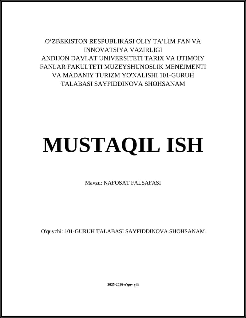 NAFOSAT FALSAFASI