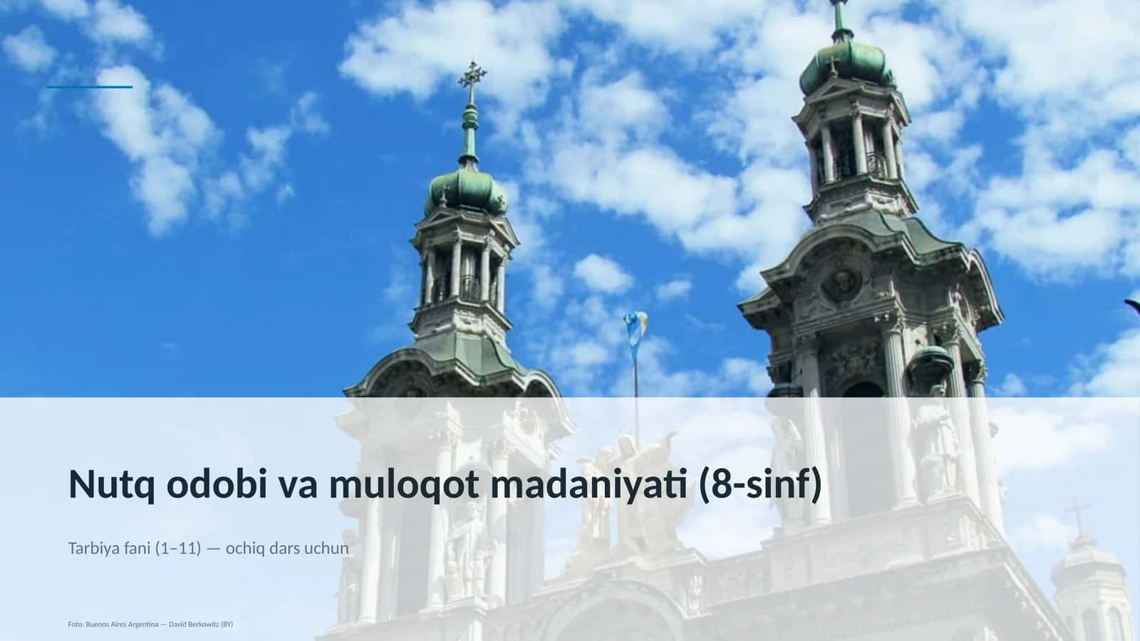 Nutq odobi va muloqot madaniyati (8-sinf)