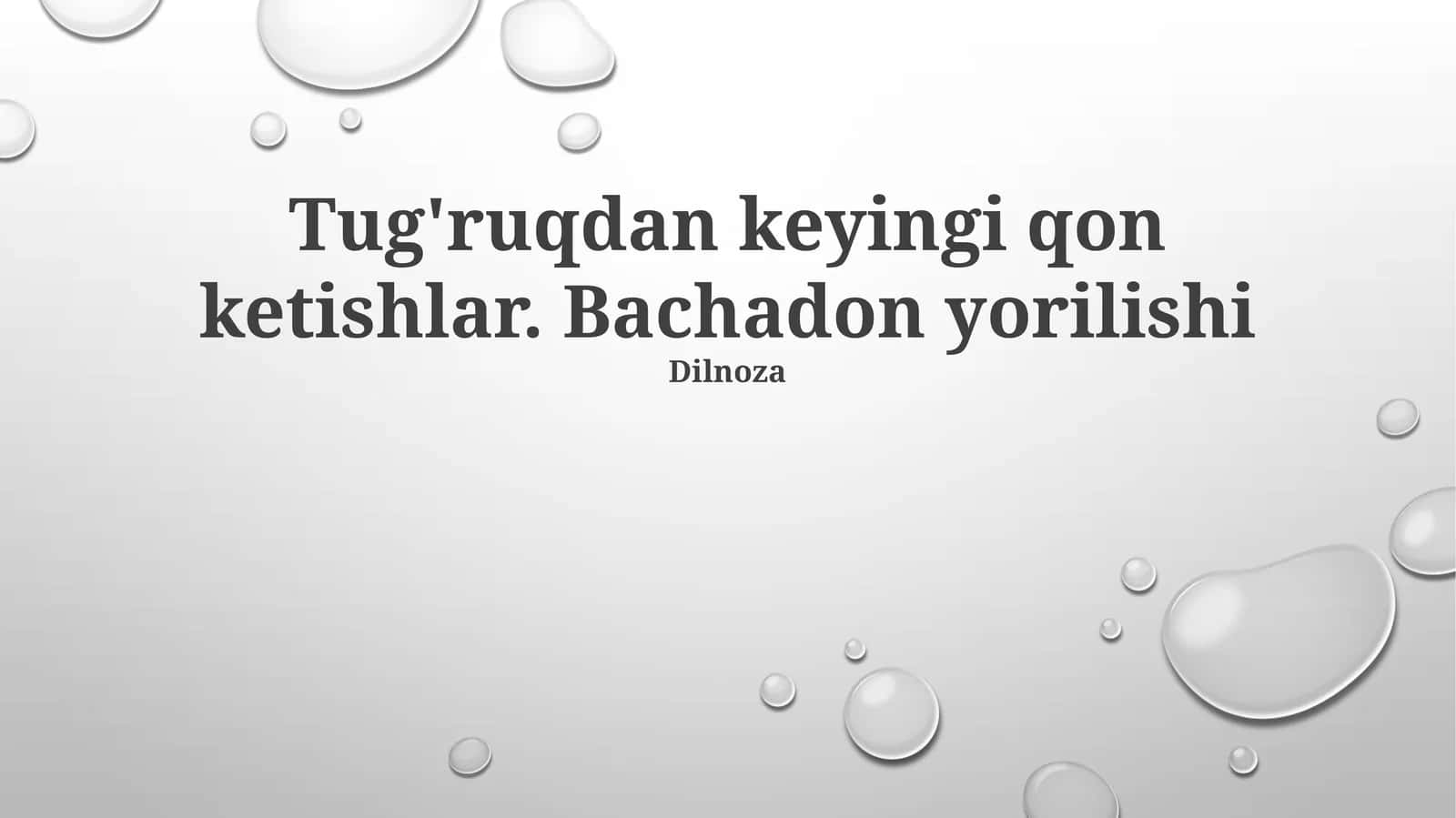 Tug'ruqdan keyingi qon ketish va bachadon yorilishi: Etiologiya, diagnostika va davolash