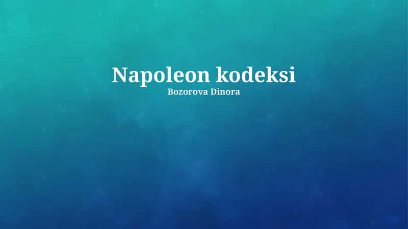 Napoleon Kodeksi
