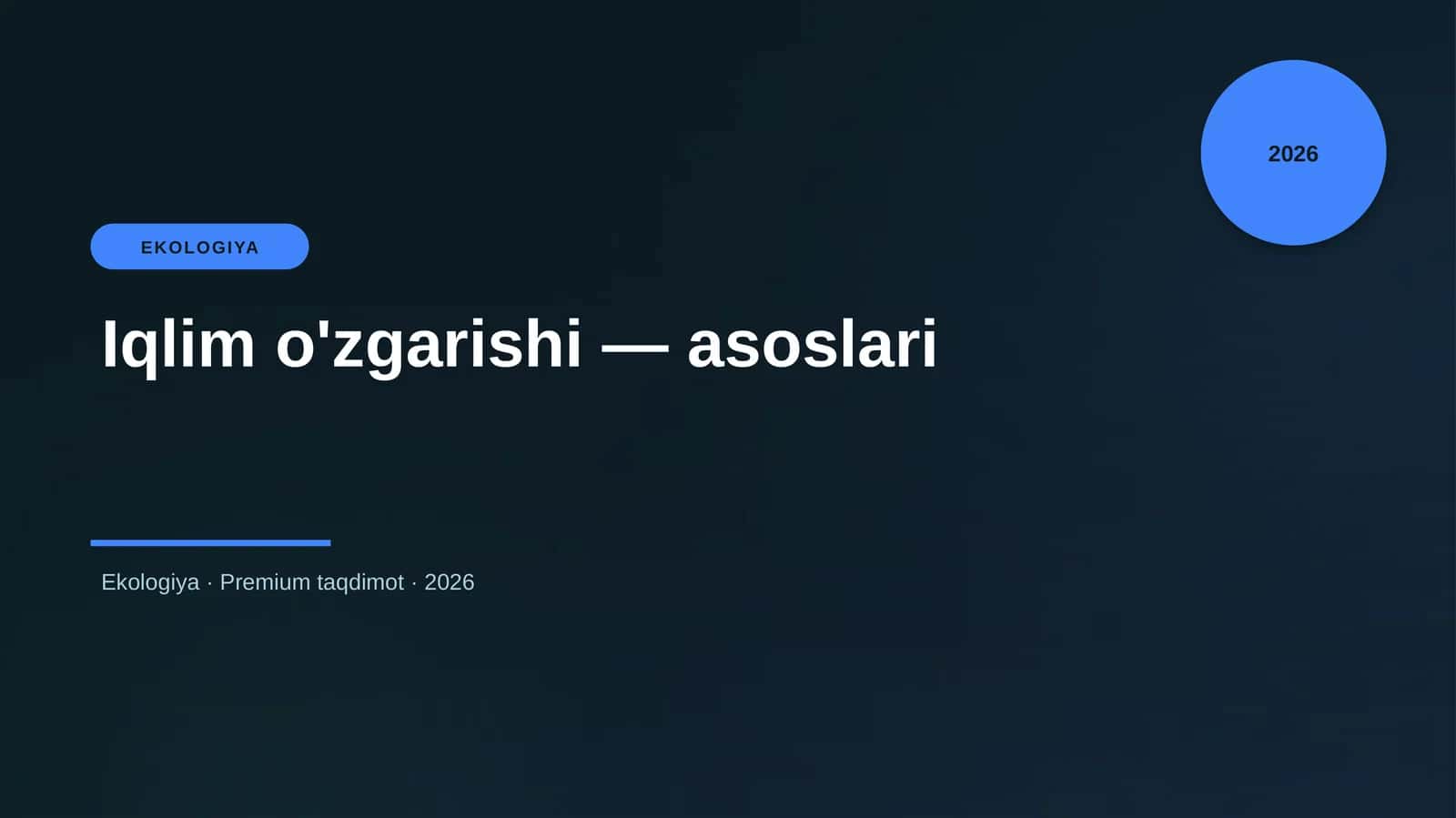 Iqlim o'zgarishi — asoslari