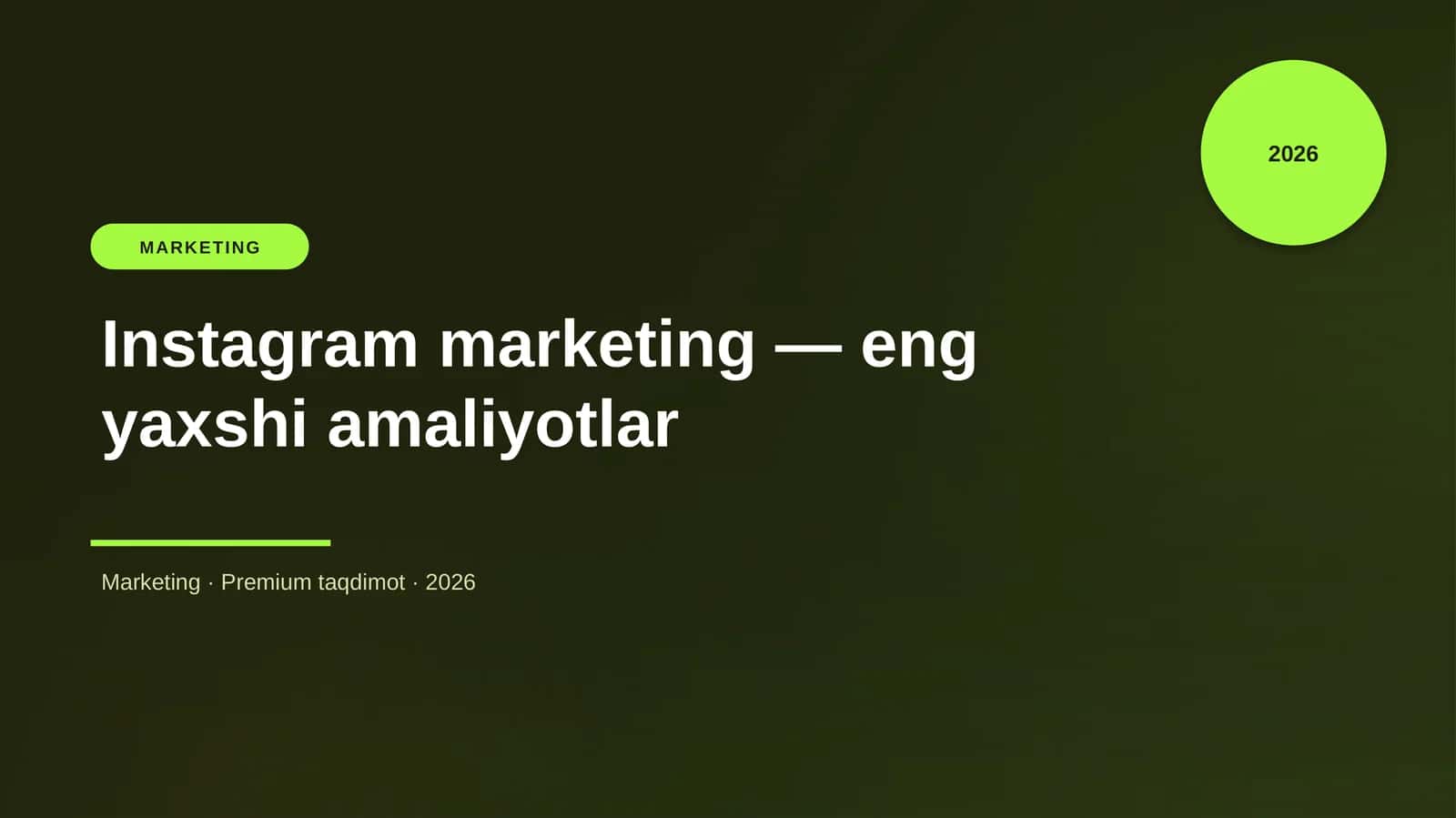 Instagram marketing — eng yaxshi amaliyotlar