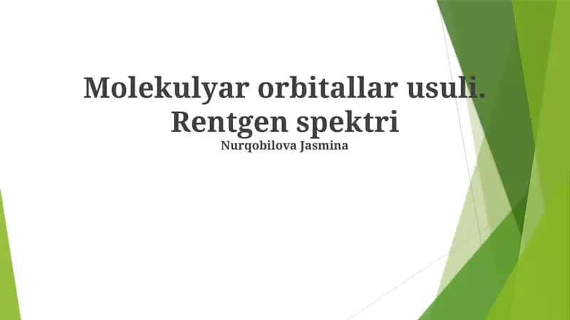 Molekulyar Orbital Metodi