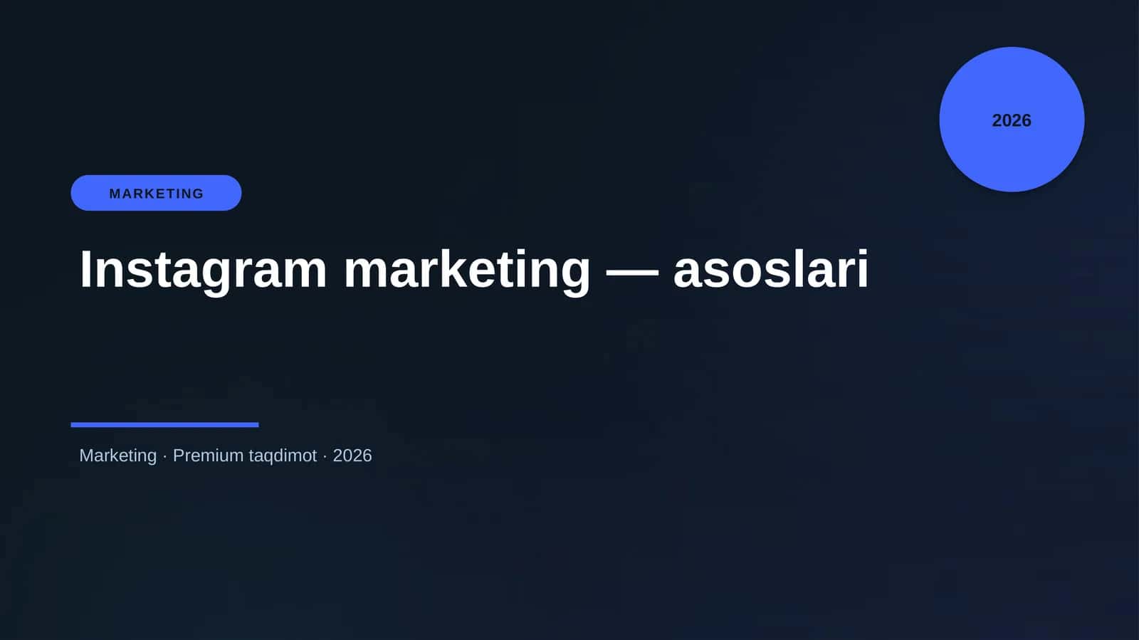 Instagram marketing — asoslari