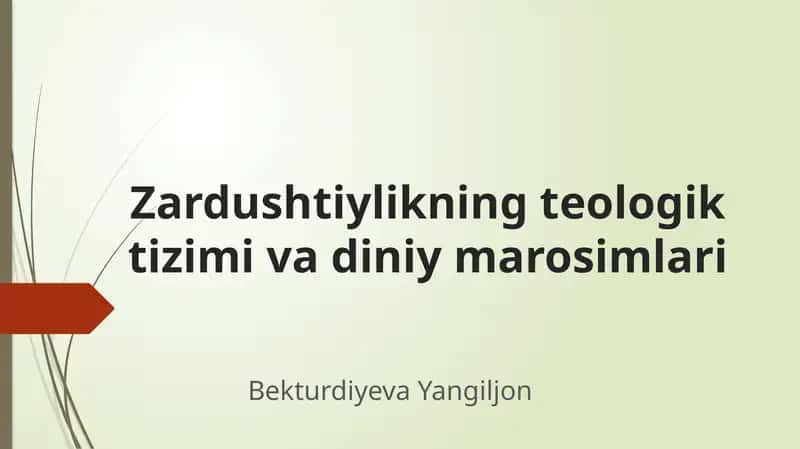 Zardushtiylikning teologik tizimi va diniy marosimlari