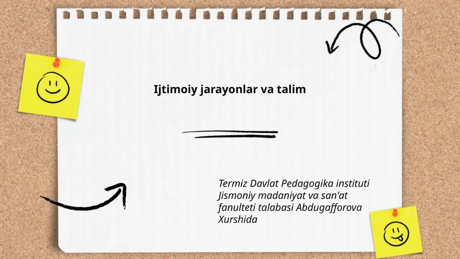 Ijtimoiy jarayonlar va talim