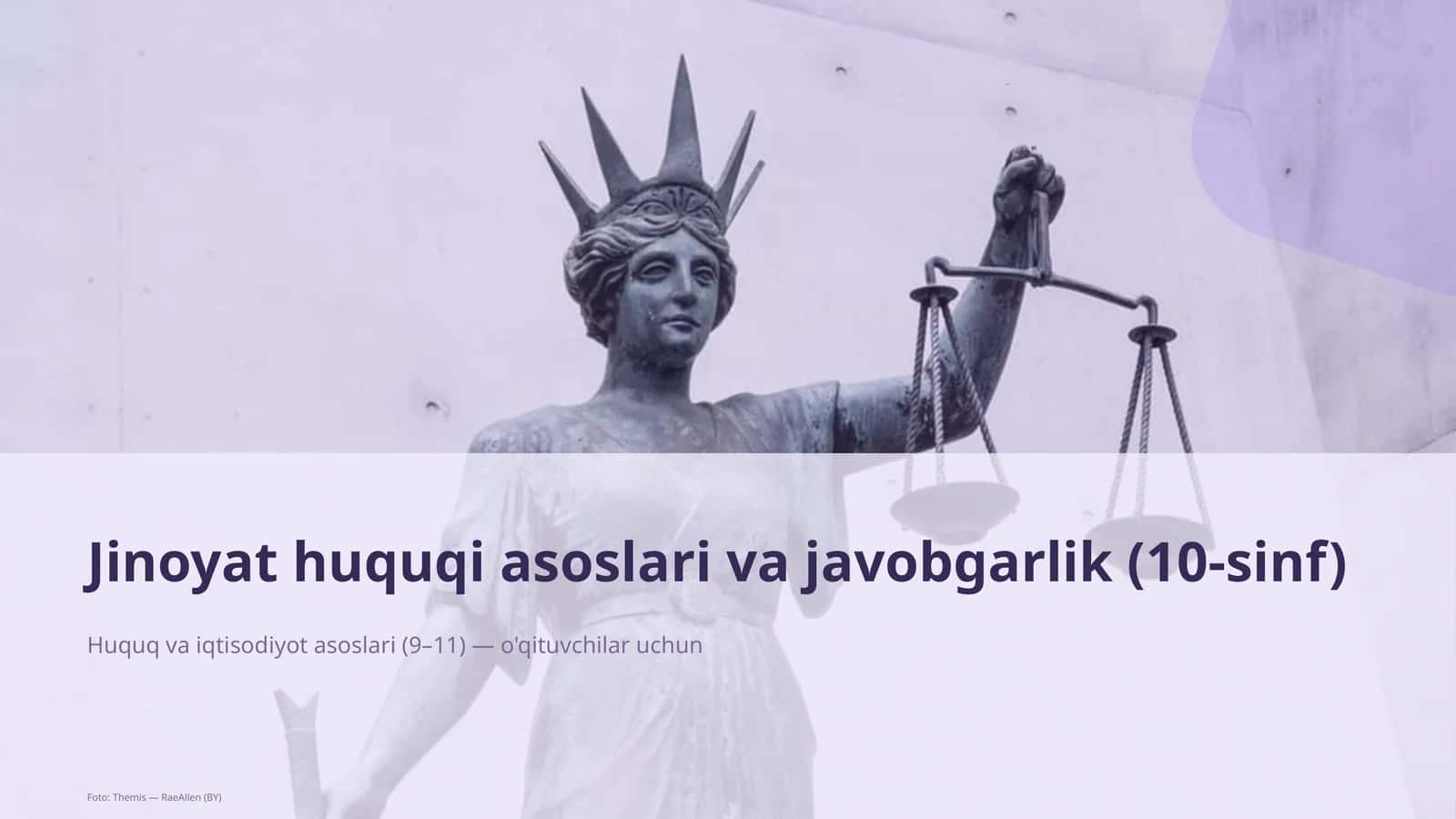 Huquq va iqtisodiyot asoslari (9–11)