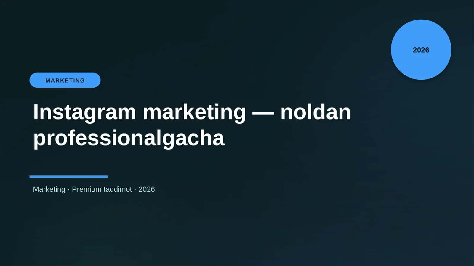 Instagram marketing — noldan professionalgacha