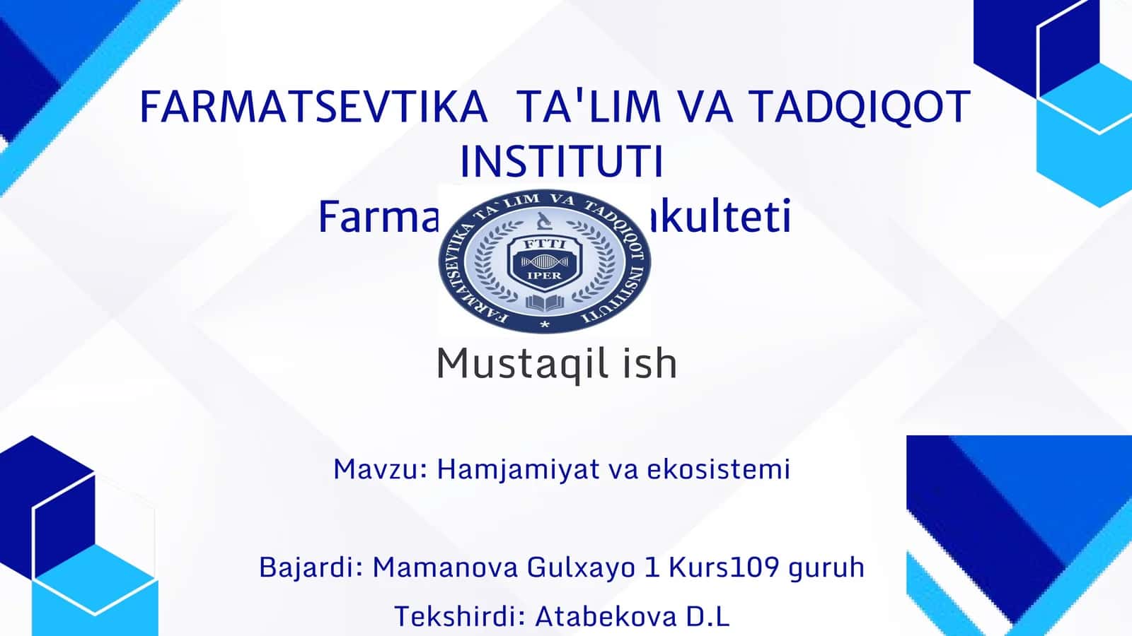 Farmatsevtikata'l im va tadqiqot instituti