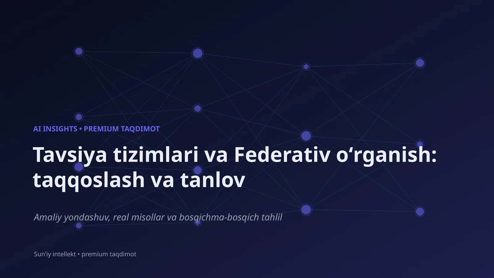 AI INSIGHTS • PREMIUM TAQDIMOT