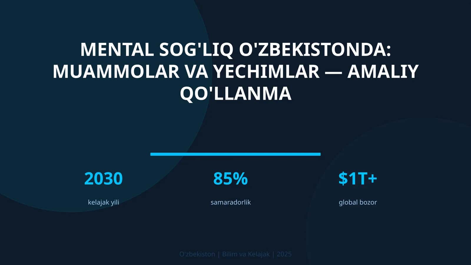 Mental sog'liq O'zbekistonda: muammolar va yechimlar — amaliy qo'llanma