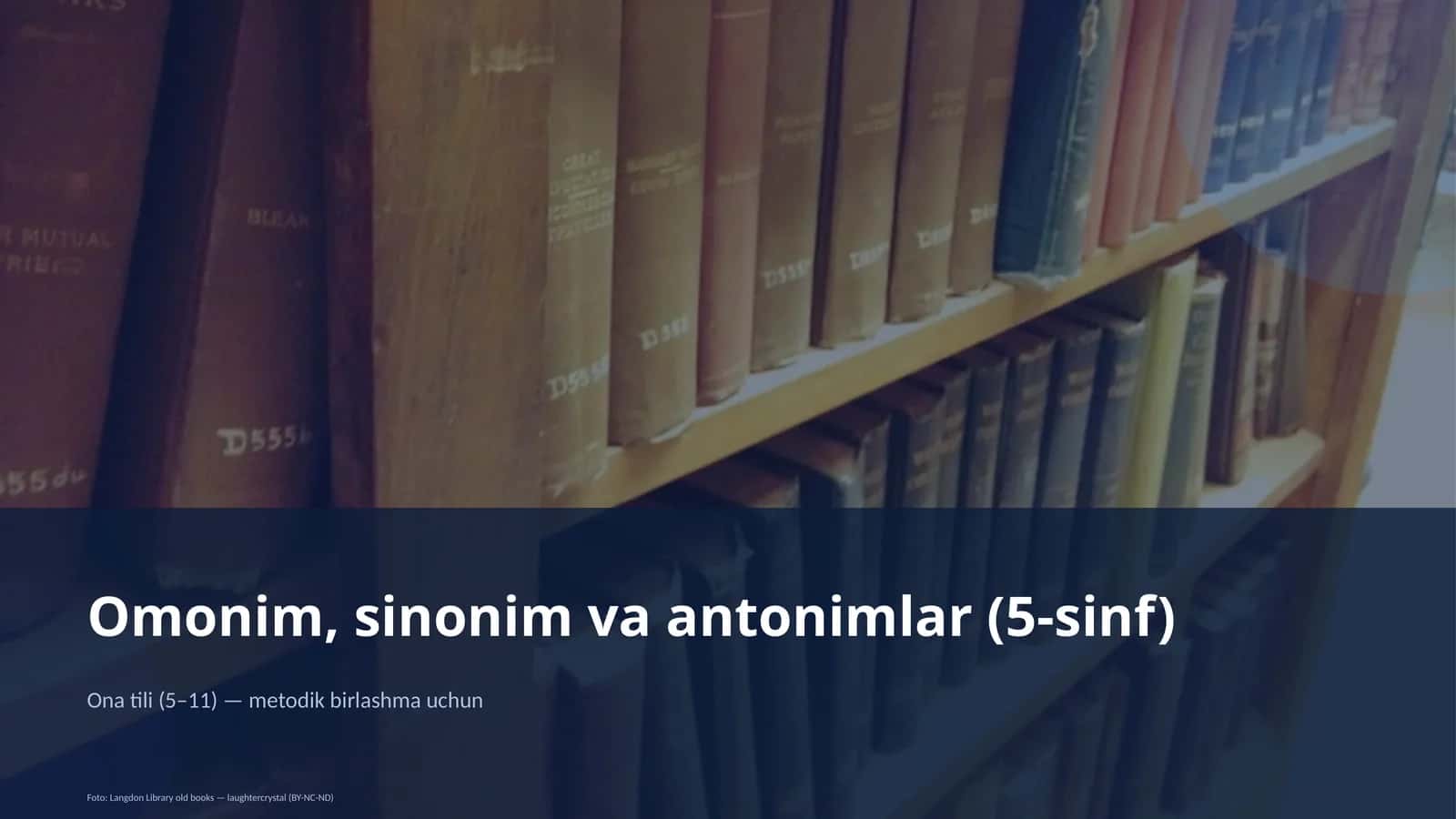 Omonim, sinonim va antonimlar (5-sinf)