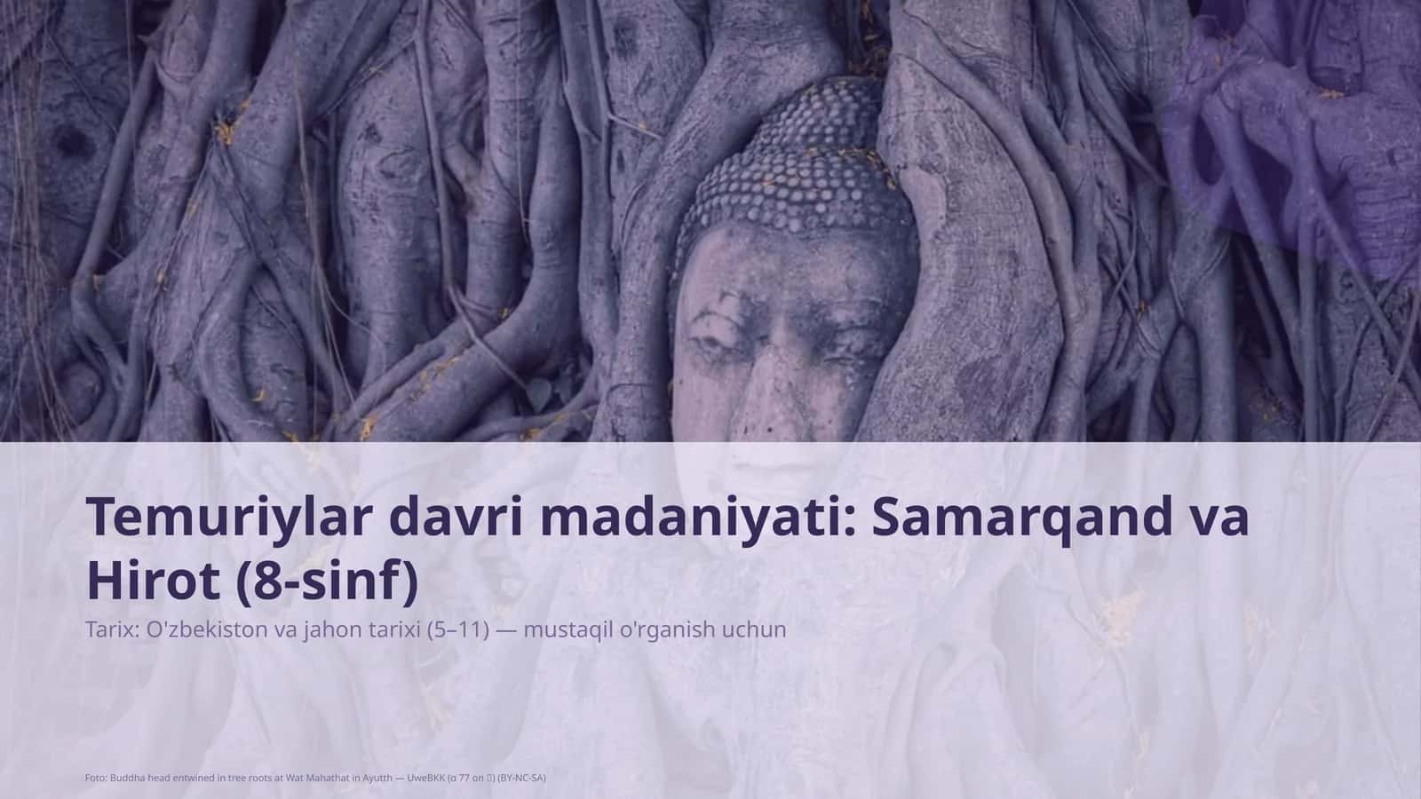 Temuriylar davri madaniyati: Samarqand va Hirot (8-sinf)