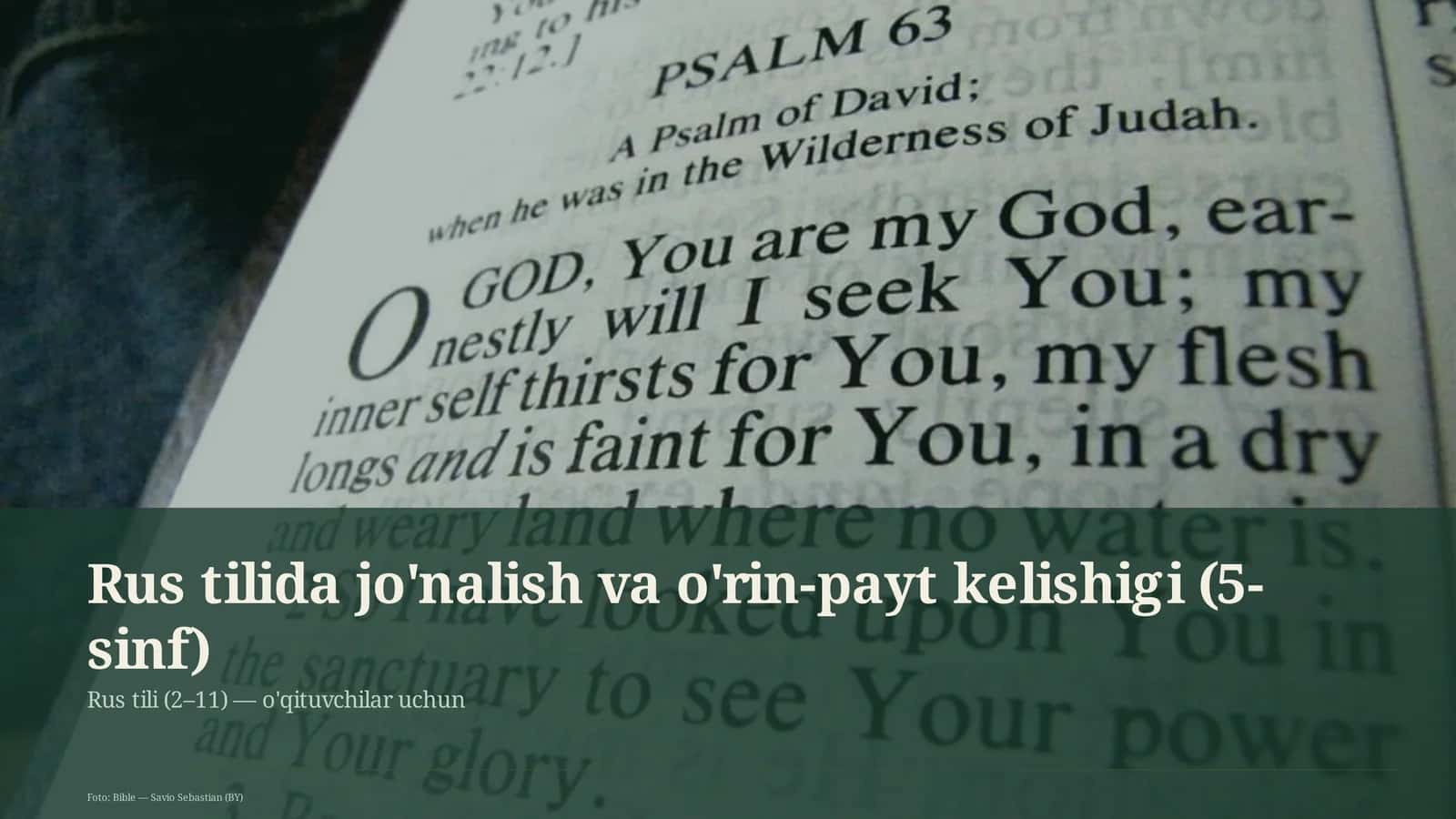 Rus tilida jo'nalish va o'rin-payt kelishigi (5-sinf)