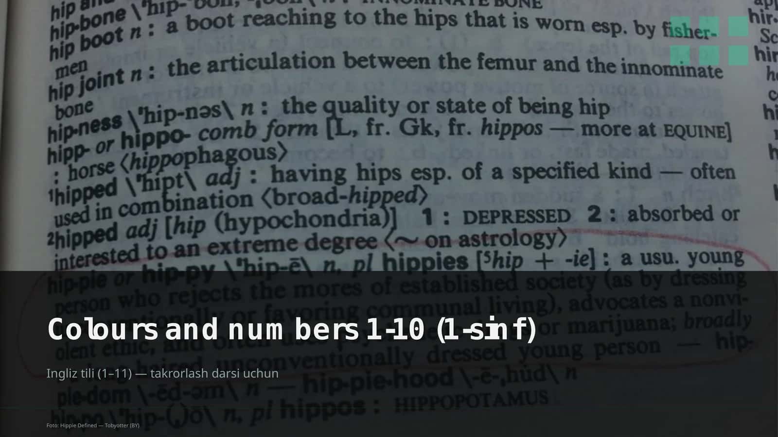 Colours and numbers 1-10 (1-sinf)