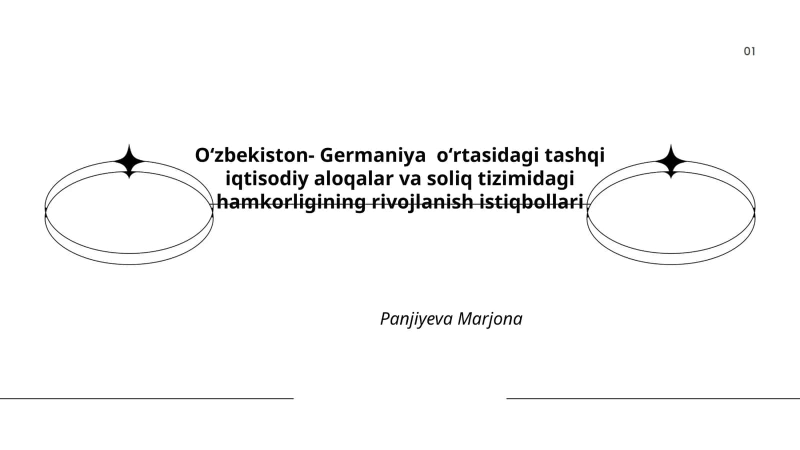 Oʻzbekiston- Germaniya oʻrtasidagi tashqi iqtisodiy aloqalar va soliq tizimidagi hamkorligining rivojlanish istiqbollari
