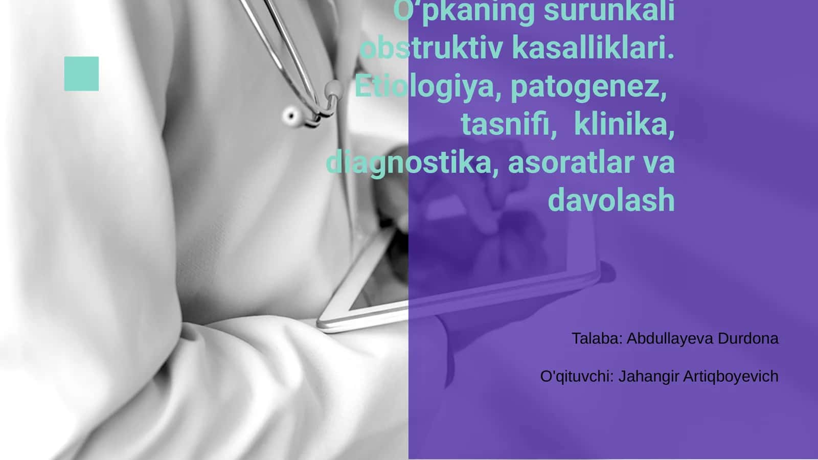 Oʻpkaning surunkali obstruktiv kasalliklari