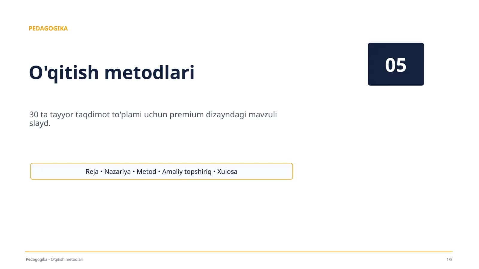 O'qitish metodlari