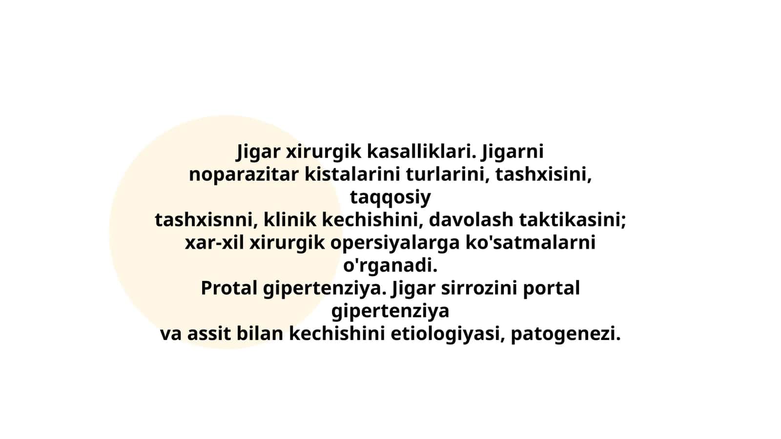 Jigar xirurgik kasalliklari