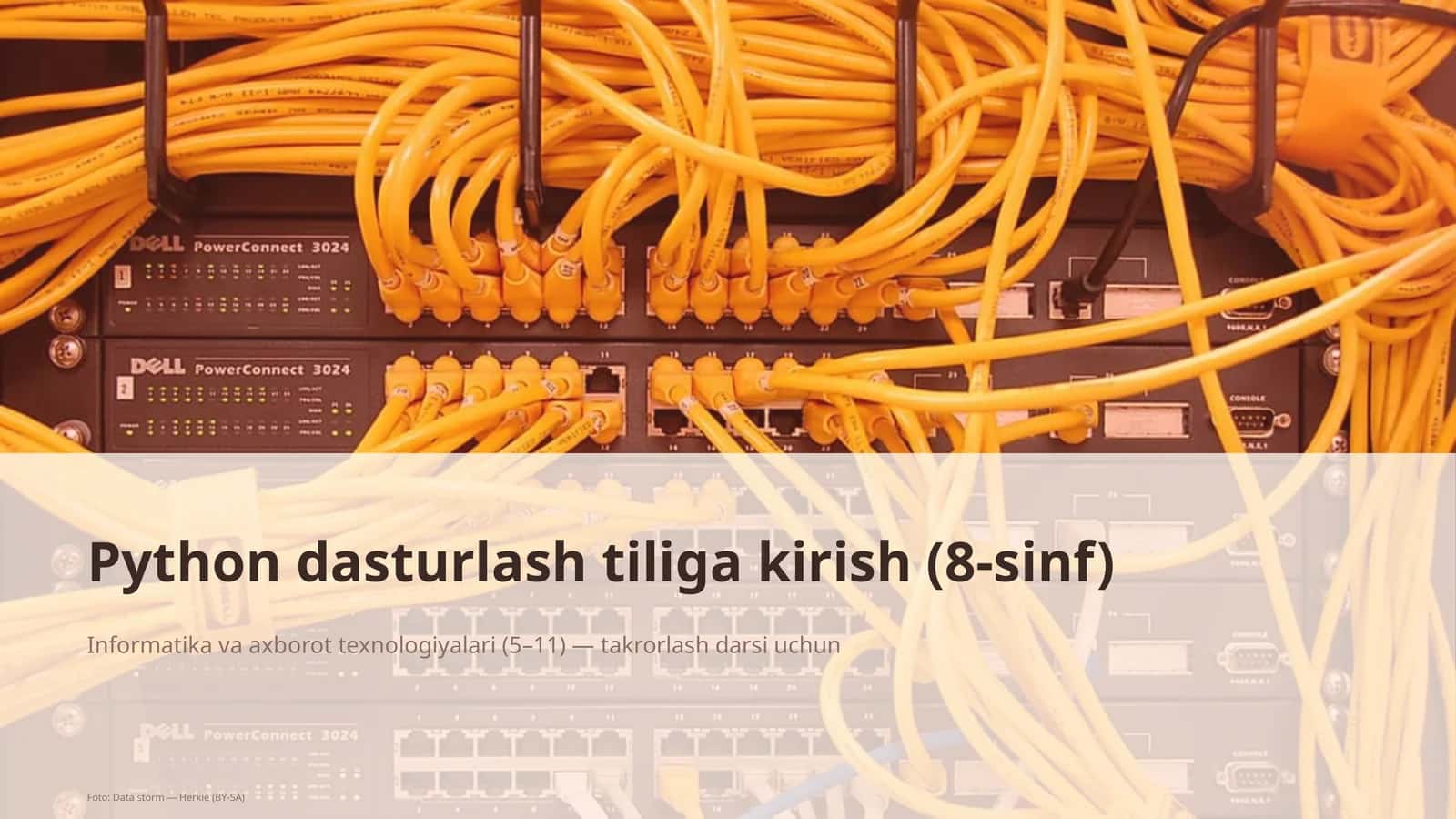 Python dasturlash tiliga kirish (8-sinf)