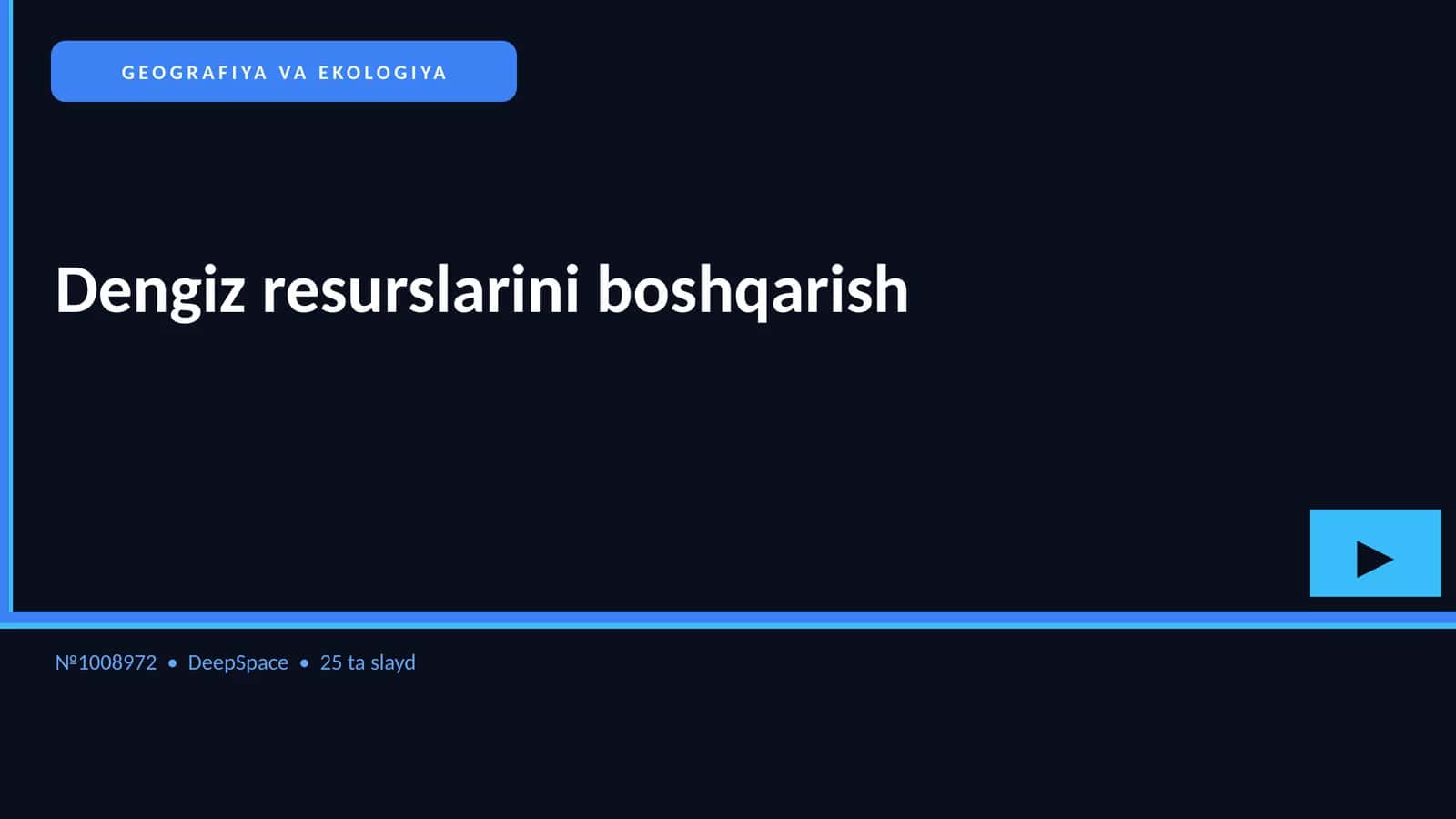 GEOGRAFIYA VA EKOLOGIYA