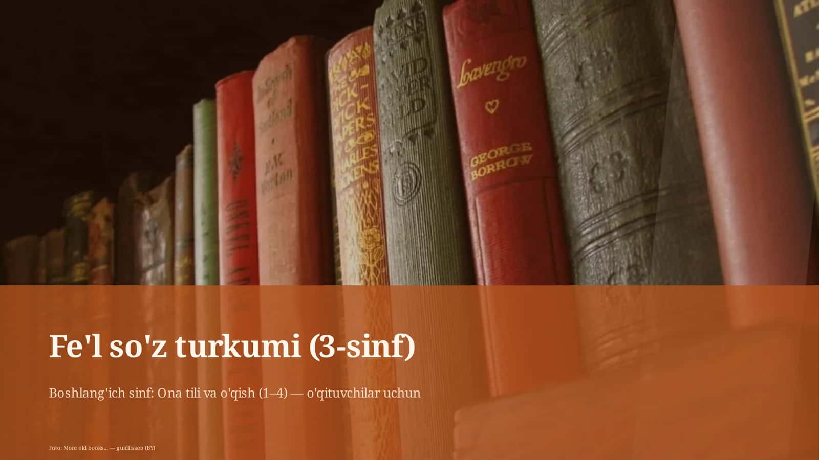 Fe'l so'z turkumi
