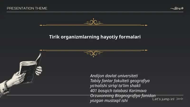 Biogeografiya fanidan yozilgan mustaqil ish