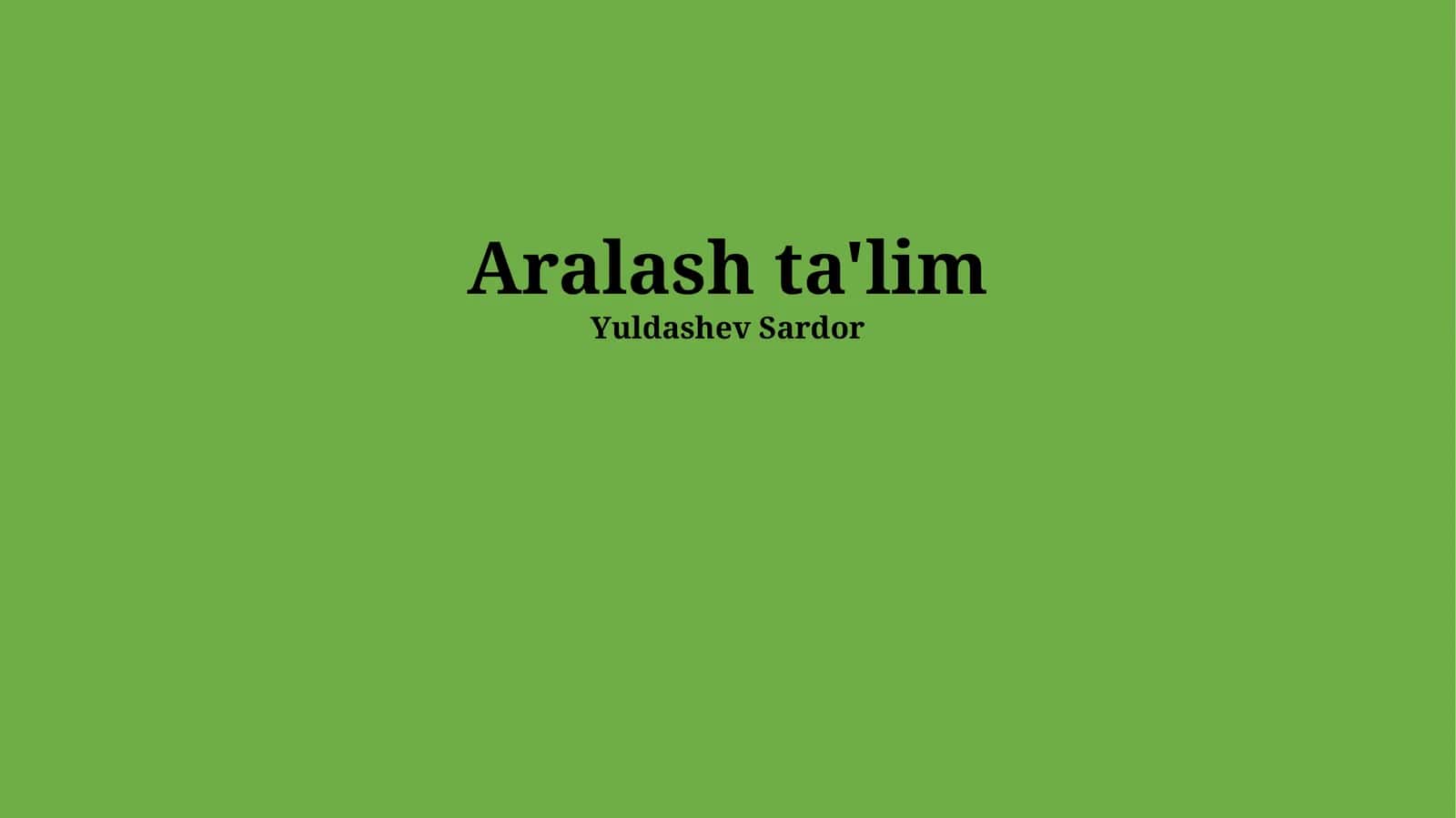 Aralash ta'lim