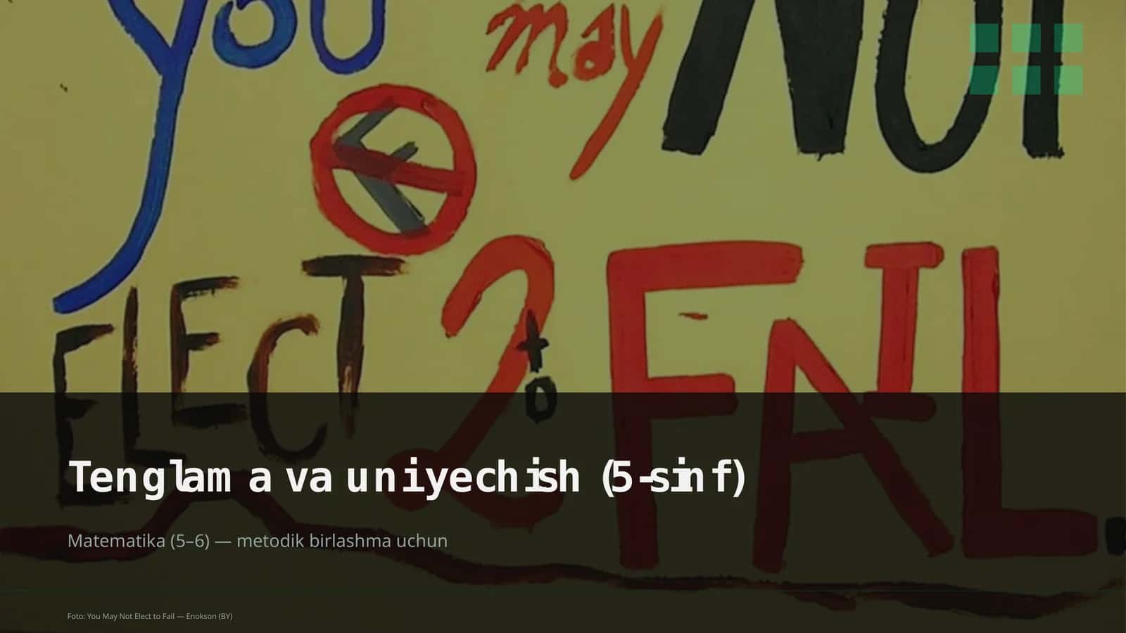 Tenglama va uni yechish (5-sinf)