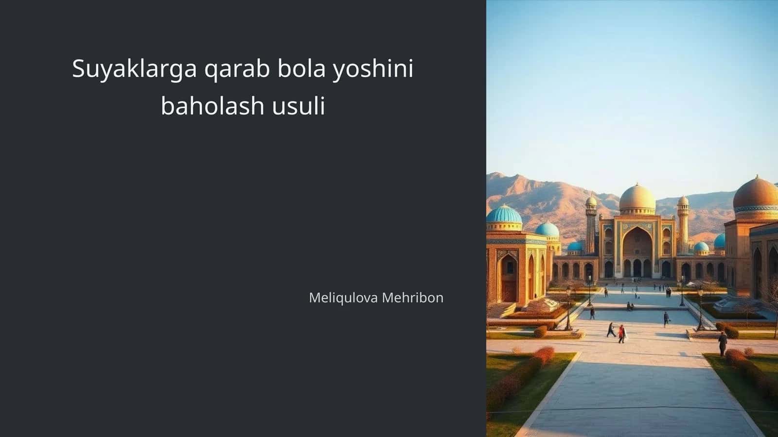 Suyaklarga qarab bola yoshini baholash usuli