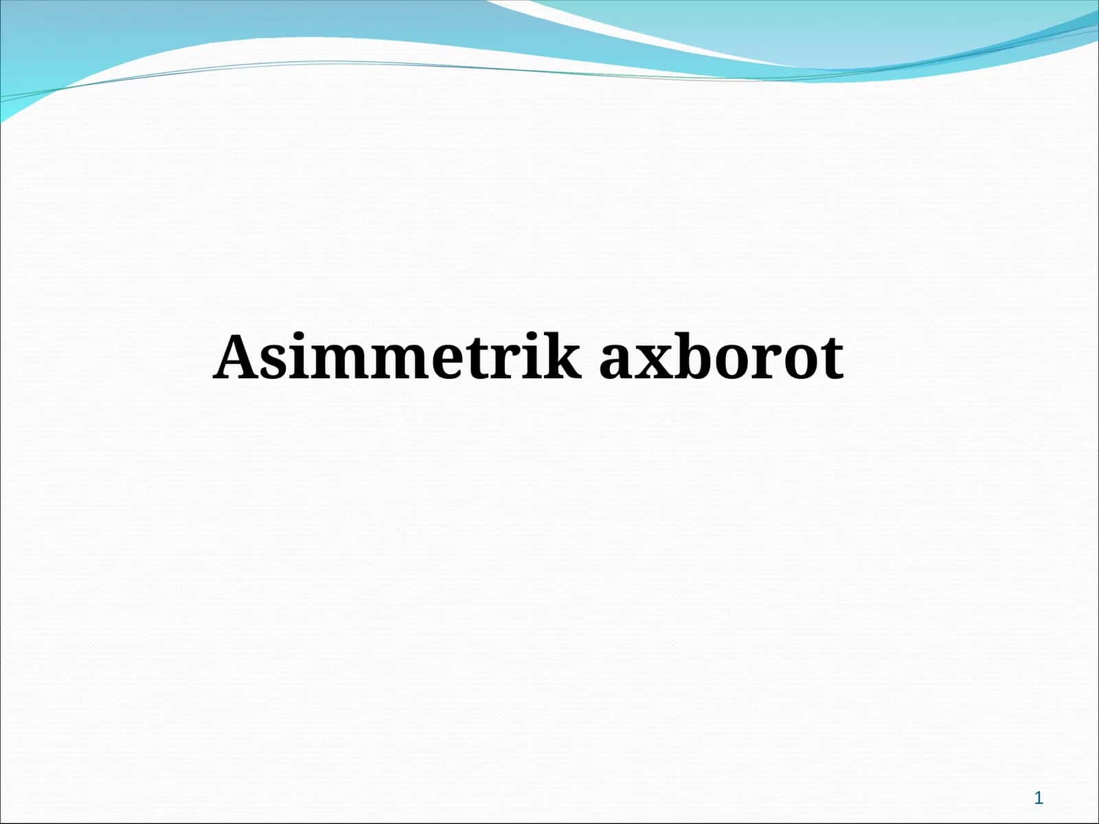 Asimmetrik axborot