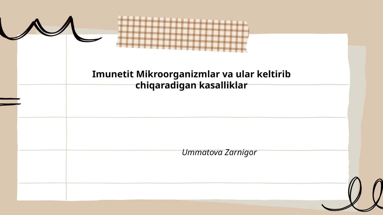 Imunetit Mikroorganizmlar va ular keltirib chiqaradigan kasalliklar
