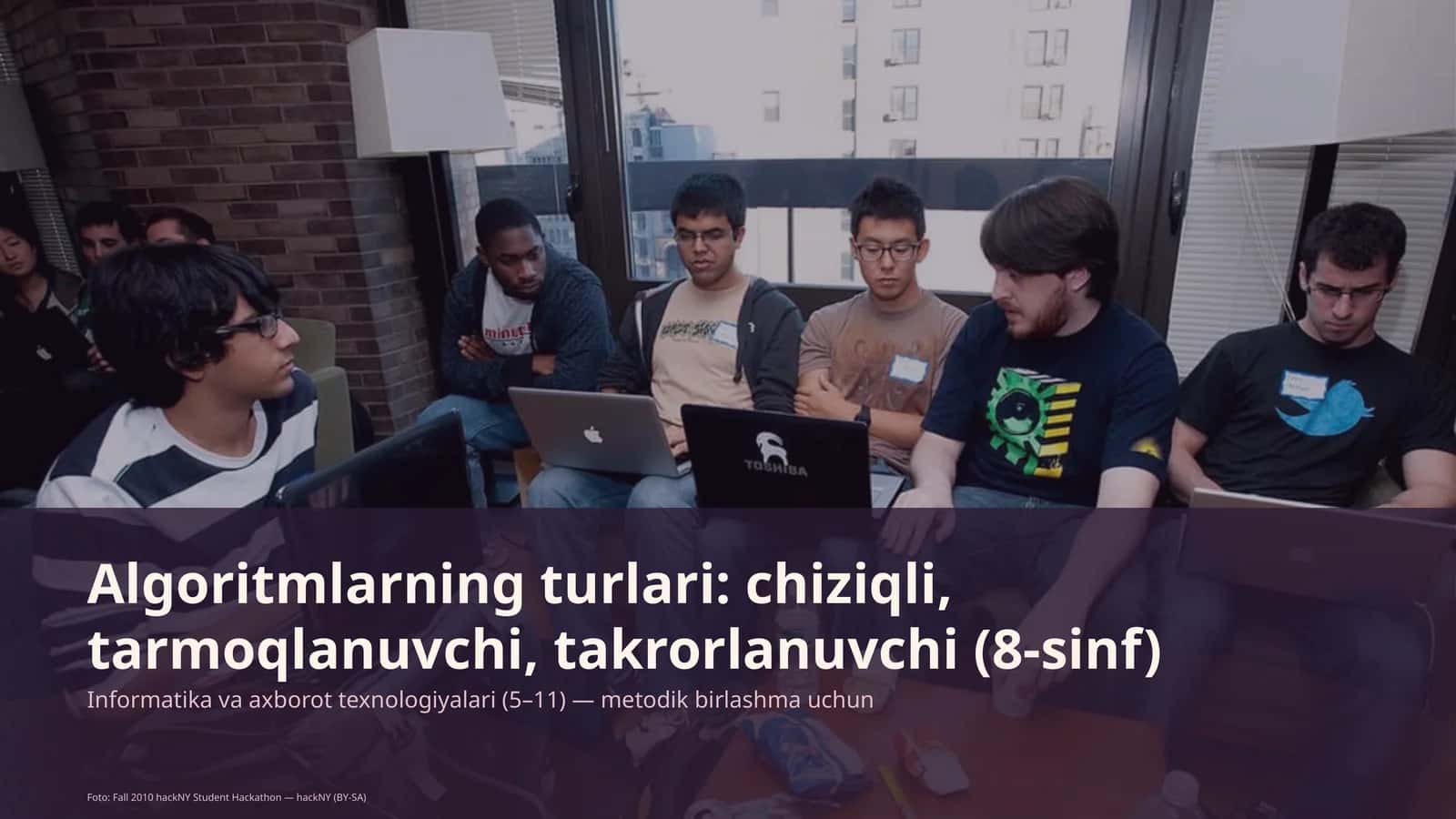 Algoritmlarning turlari: chiziqli, tarmoqlanuvchi, takrorlanuvchi (8-sinf)
