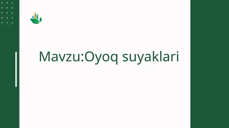 Oyoq suyaklari