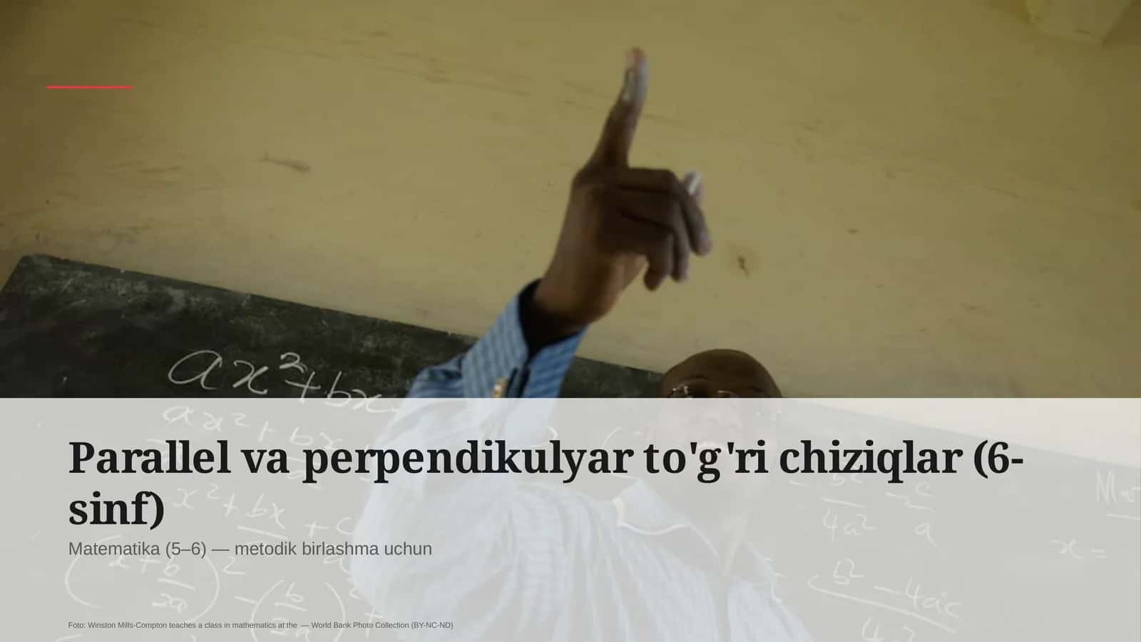 Parallel va perpendikulyar to'g'ri chiziqlar (6-sinf)