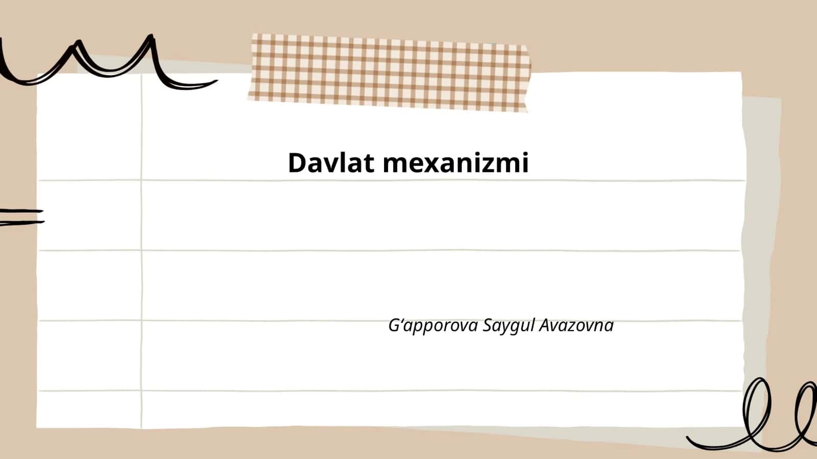 Davlat mexanizmi