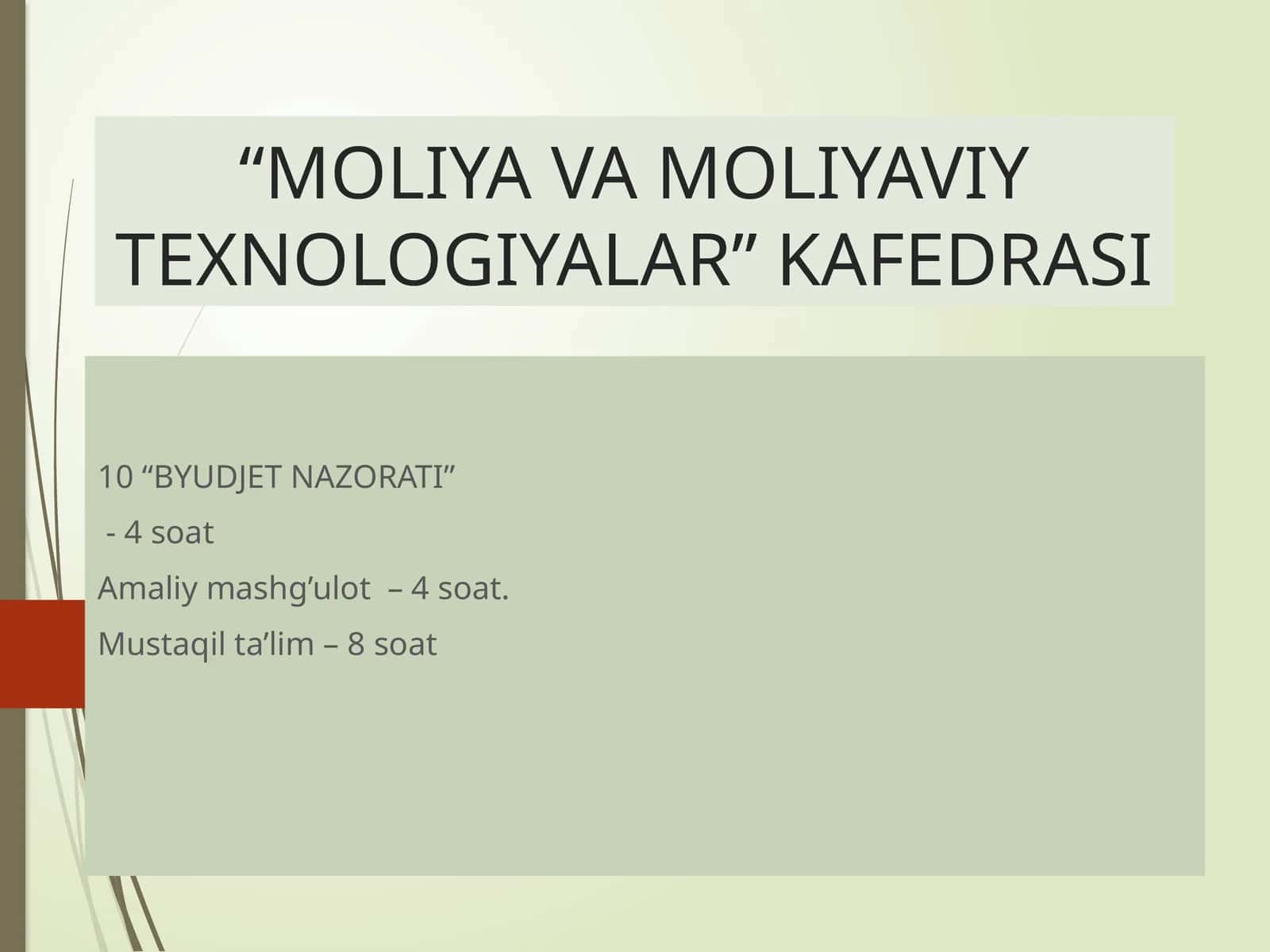 BYUDJET NAZORATI