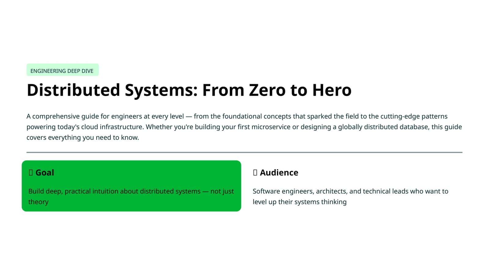 Distributed Systems: From Zero to Hero
