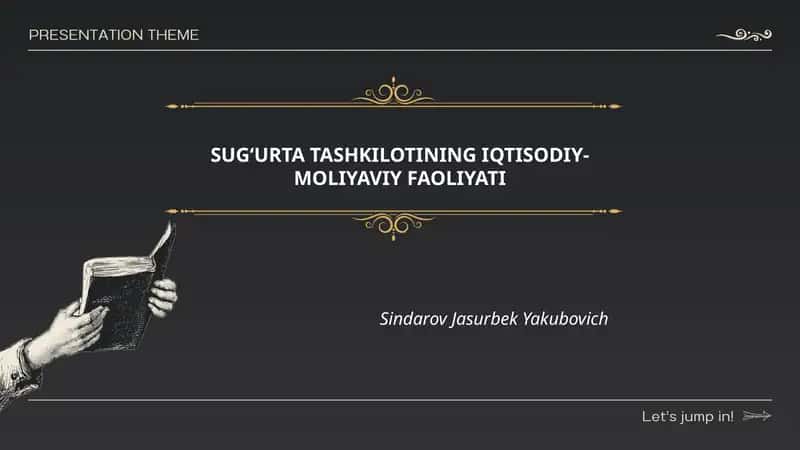 Sug‘urta tashkilotlarining iqtisodiy-moliyaviy faoliyati