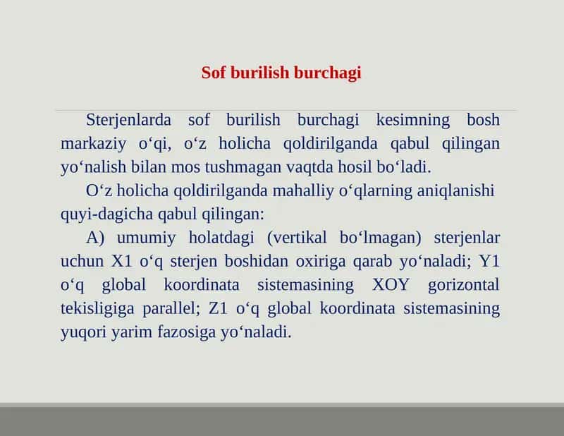 Sof burilish burchagi
