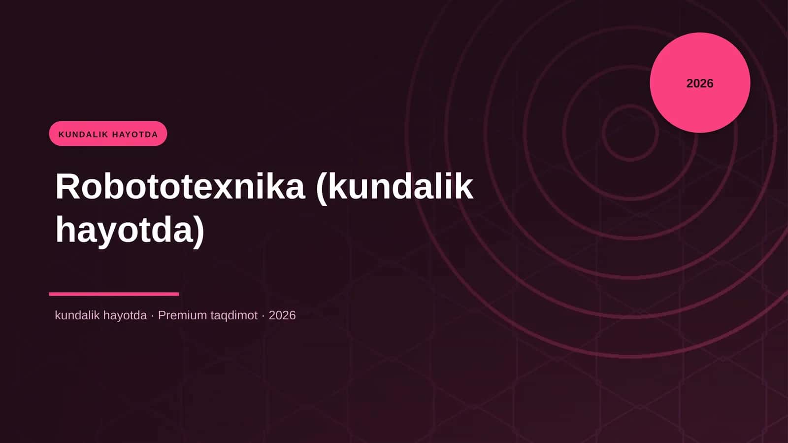 Robototexnika (kundalik hayotda)