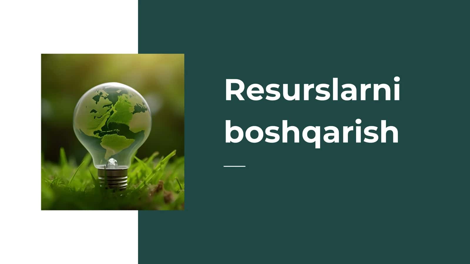 Resurslarni boshqarish