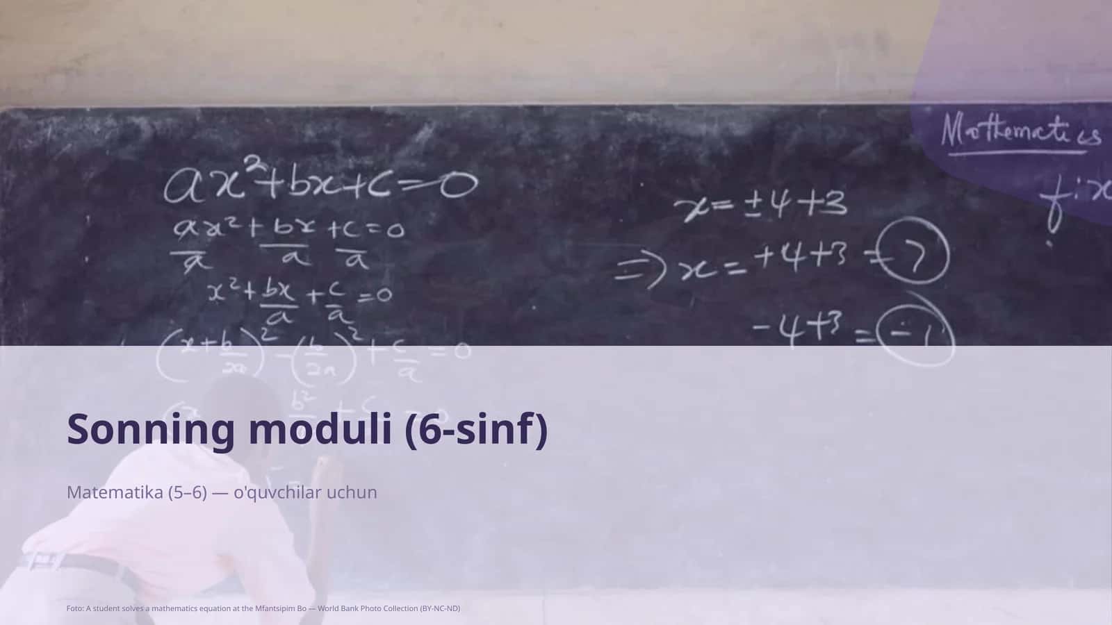 Sonning moduli (6-sinf)
