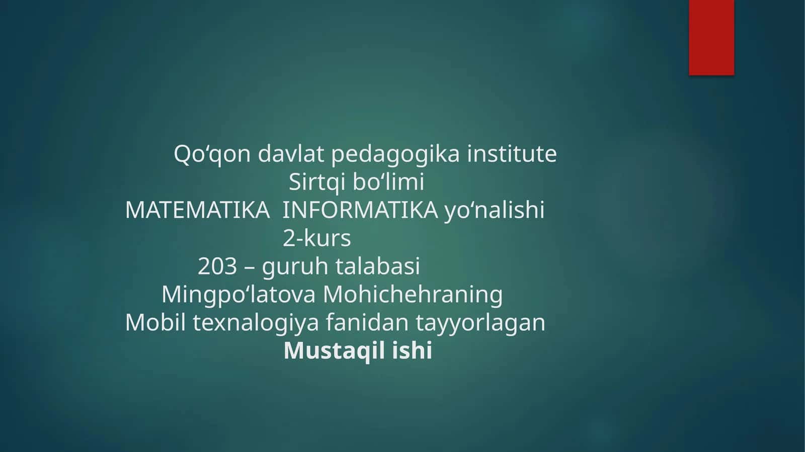 Mobil texnologiyalar yordamida Robototexnika qurilmalarini boshqarishni amalga oshirish usuli