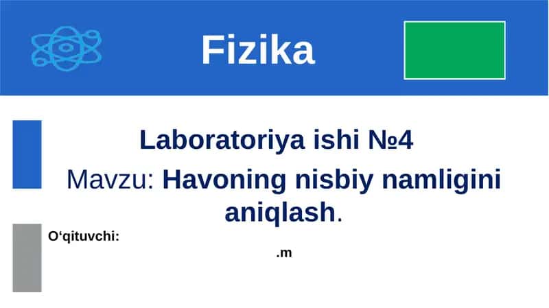 Fizika 44-mavzu. Masallar yechish