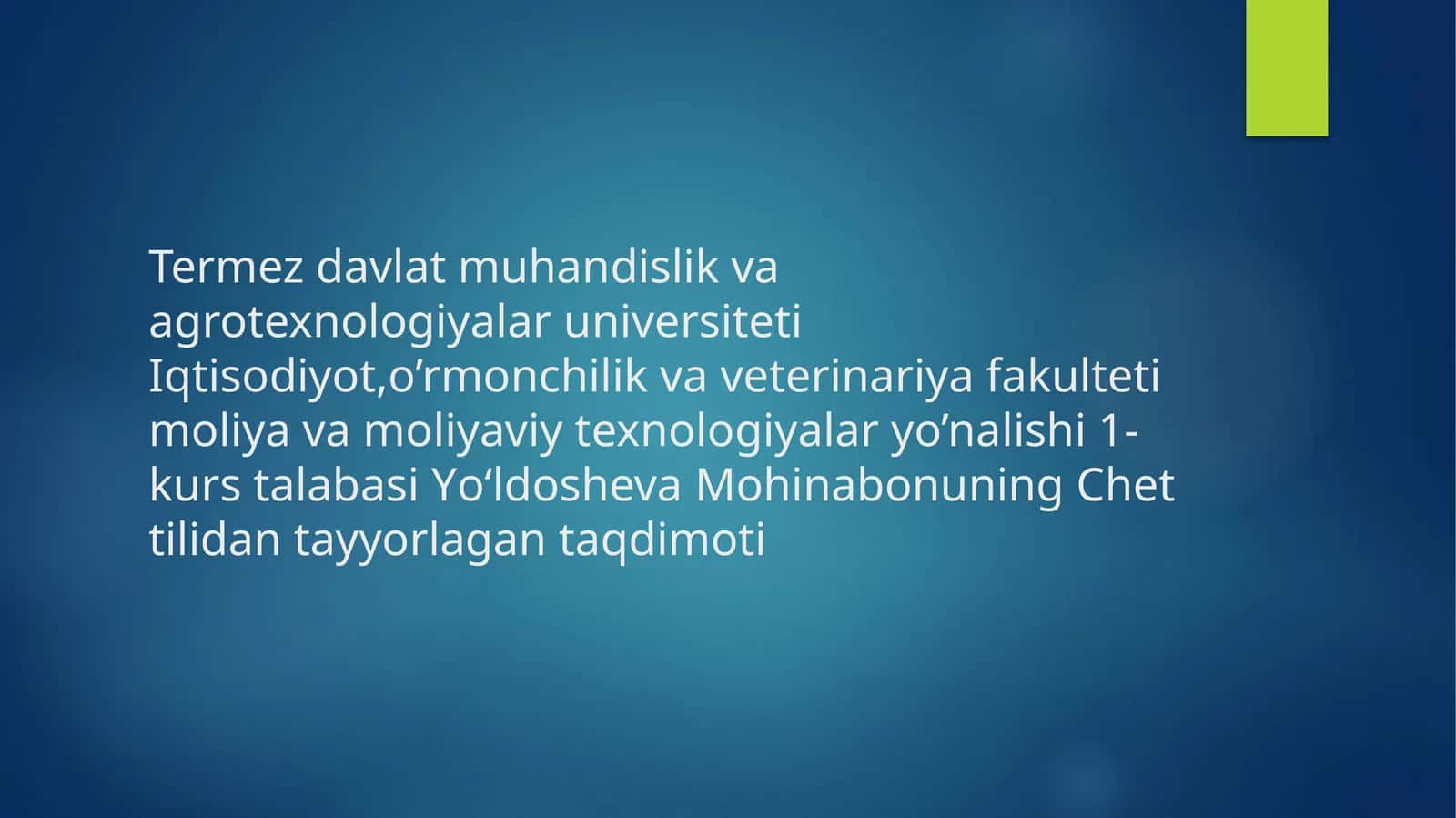 Chettilidantayyorlagantaqdimoti