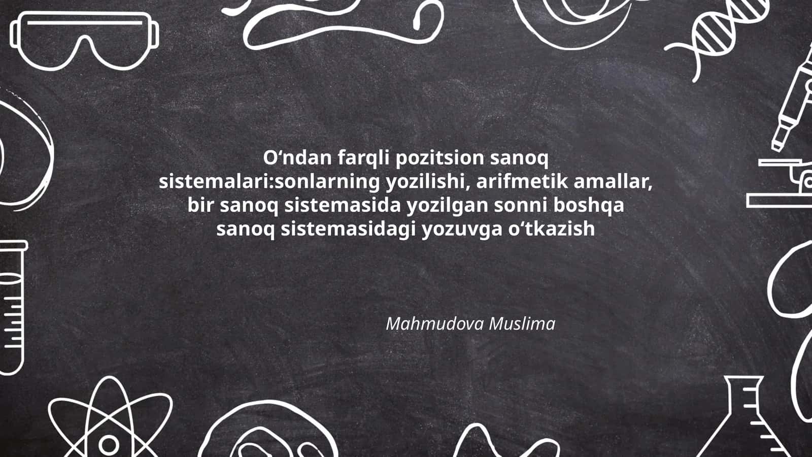 O‘ndan farqli pozitsion sanoq sistemalari