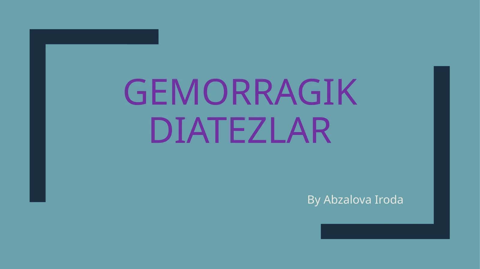 Gemorragik Diatezlar