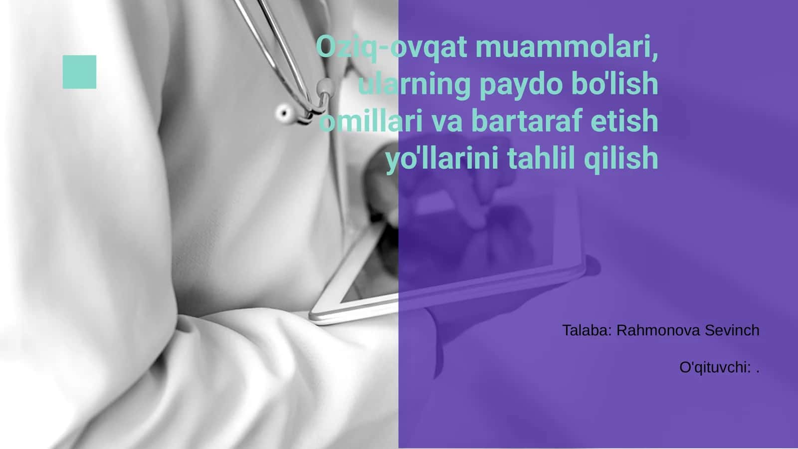 Oziq-ovqat muammolari: asosiy muammolar