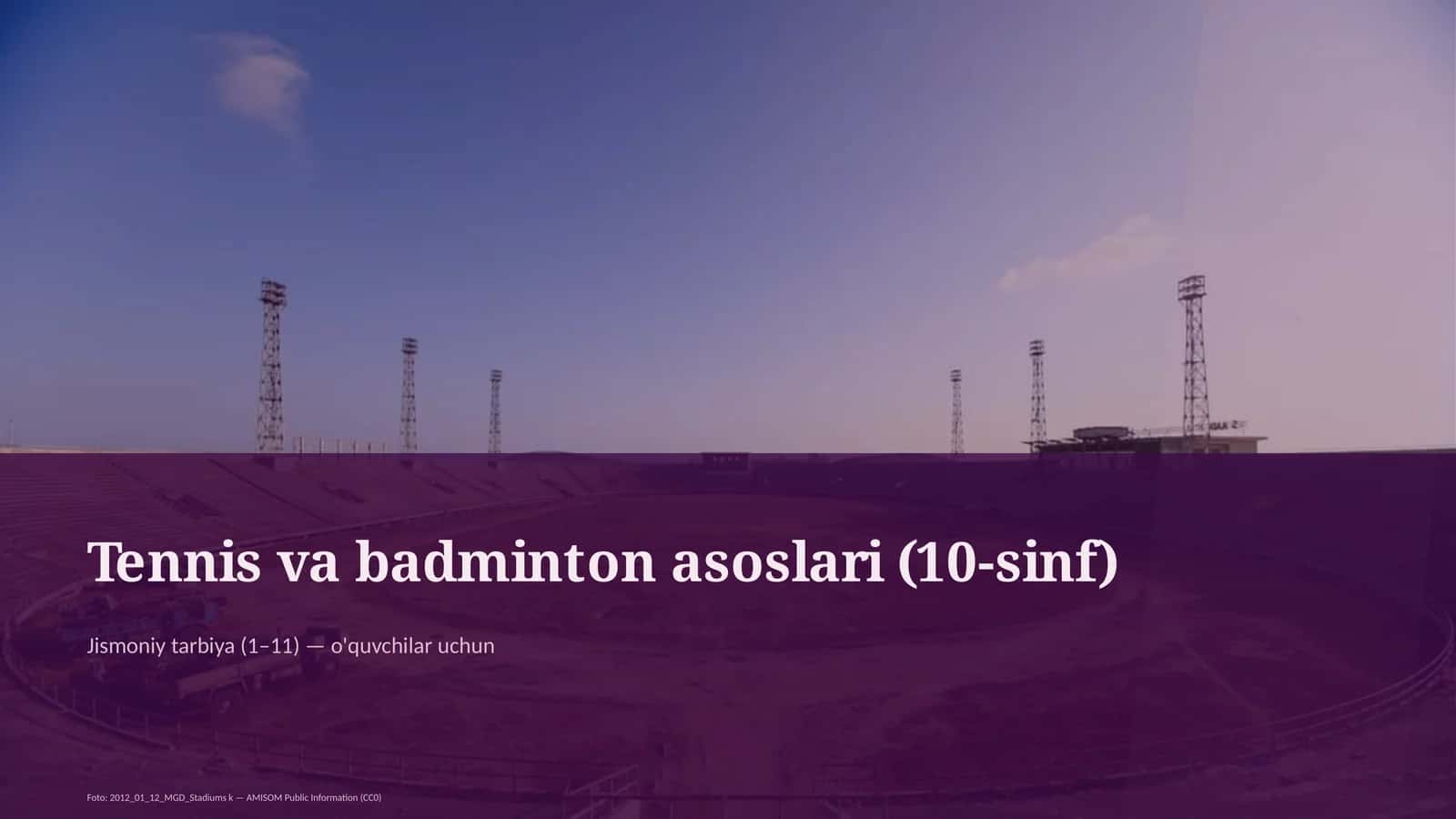 Tennis va badminton asoslari (10-sinf)